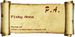Pisky Anna névjegykártya
